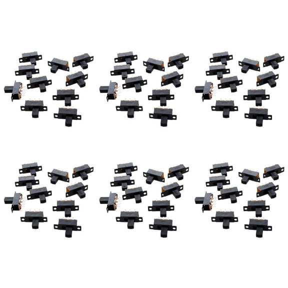 60 Pcs 6 Pins 2 Positions DPDT On/on Mini Slide Switch