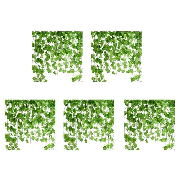 60 Pcs 7.5Ft Artificial Maple Leaves Hanging Vines, Ivy Garland Hanging Plants for Garden Wedding Decorations