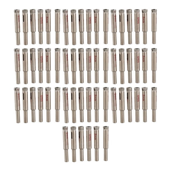 60 Pcs 8mm Diamond Core Drill Bits Ceramic Tile Glass