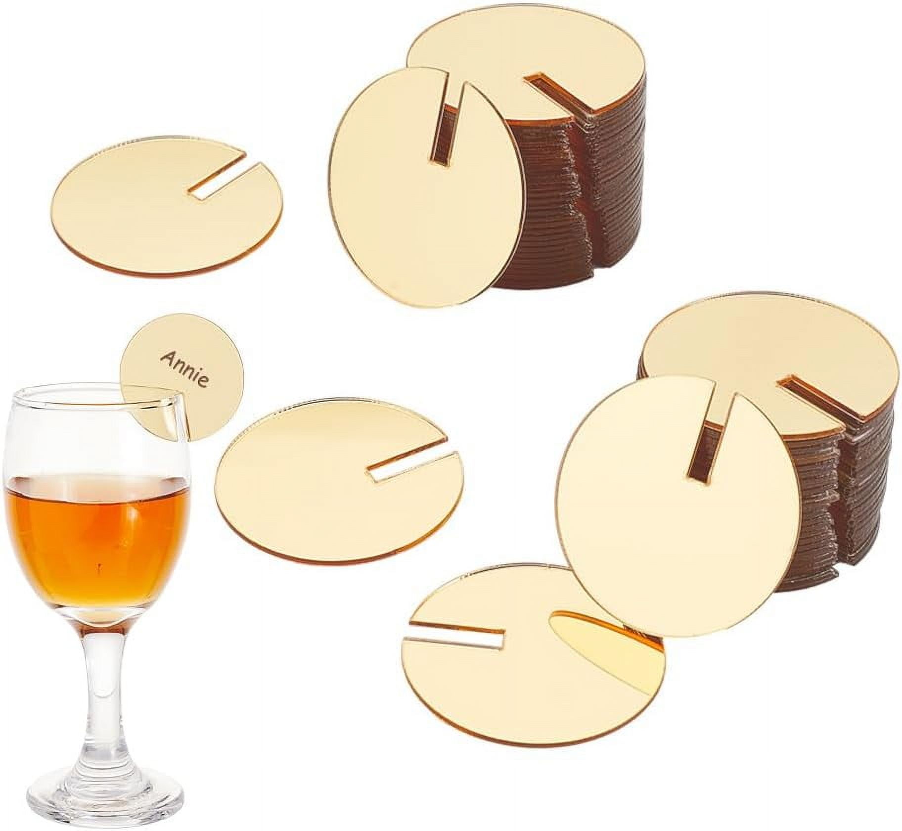 Jdesun Gold Wine Charms 50pcs - Animal Tag Markers For Wine Glasses, Party Decoration & Identification