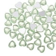 thumbnail image 1 of 60 Pcs Acrylic Heart Rhinestone 12mm Flat Back Plastic Gems Jewelry Stickers for Craft Bead, Light Green, 1 of 7