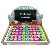 60 Pcs Alphabet Assorted ABC Stampers