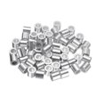 thumbnail image 1 of 60 Pcs Aluminum Crimping Loop Sleeves for 1/4" Diameter Wire Rope, Round Wire Rope Sleeve for Cable Line End, 1 of 6