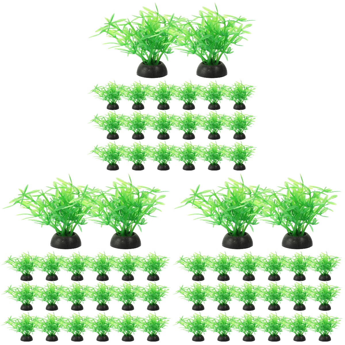 60 Pcs Aquarium Landscaping Artificial Grass Fish Tank Plant Ornament