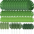 thumbnail image 1 of 60 Pcs Artificial Palm Leaves Tropical Fake Leaves, Monstera Leaf Faux Leaves,Faux Green Leaf for Safari Jungle Hawaiian Party Table Decoration Wedding Birthday Theme Party(6 Kinds ), 1 of 8