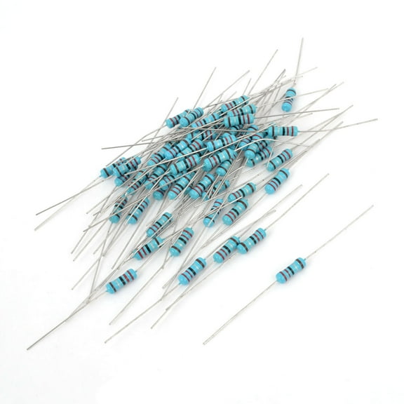 60 Pcs Axial 1/2W 1% Tolerance 2.2 Ohm Flameproof Metal Film Resistor