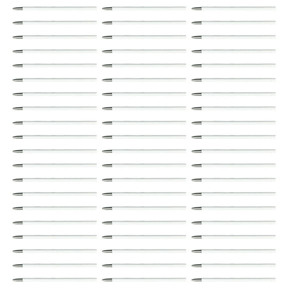 60 Pcs Black/Blue Inks Beadable Pen Refills Ballpoint Pen Refills 1.0mm Replaceable Pen Refills for Students Teacher