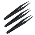 thumbnail image 1 of 60 Pcs Black Plastic Electronic Pointy Tip Anti-Static Tweezers, 1 of 8