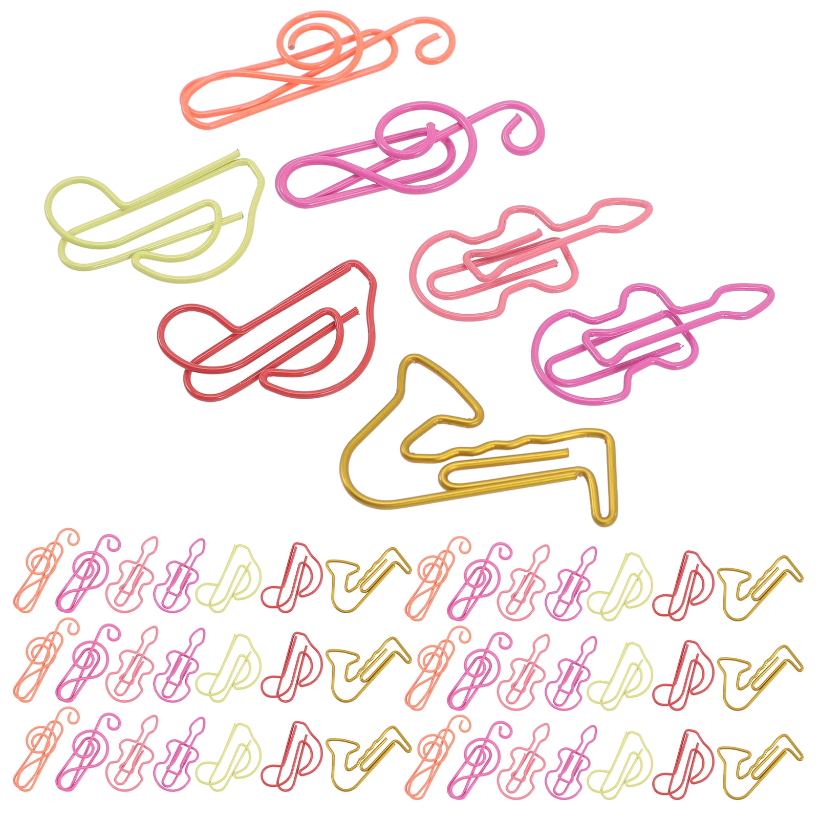 FRCOLOR 60pcs Music Note Clips for Marking Use Sturdy Metal Paper Clips ...