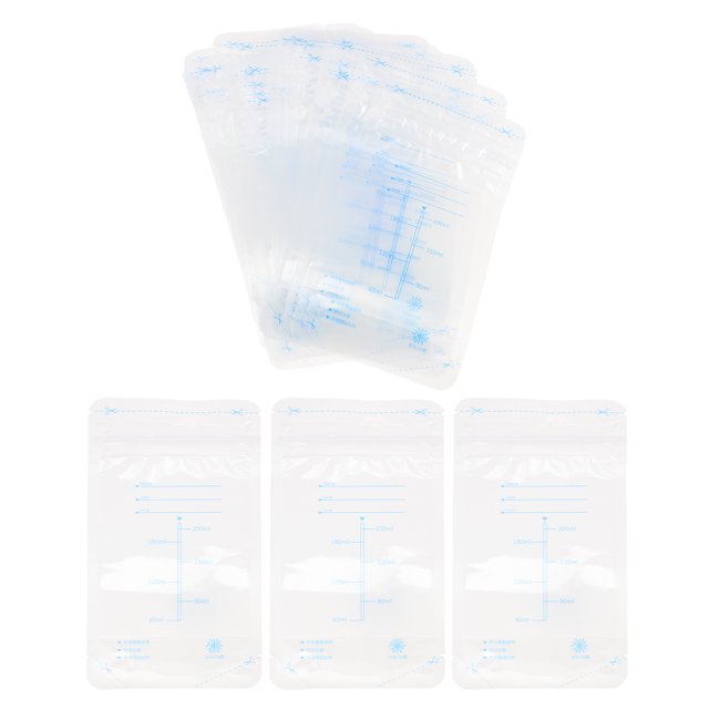 60 Pcs Breast Milk Storage Bag Freezer Pouches Breastmilk Bags Reusable Leakproof Lldpe