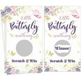 thumbnail image 1 of 60 Pcs Butterfly Baby Shower Scratch off Games Butterfly Raffle Cards Ticket Baby Shower Decorations Scratch off Game Party Birthday Wedding Favors for Activity and Idea, 1 of 7