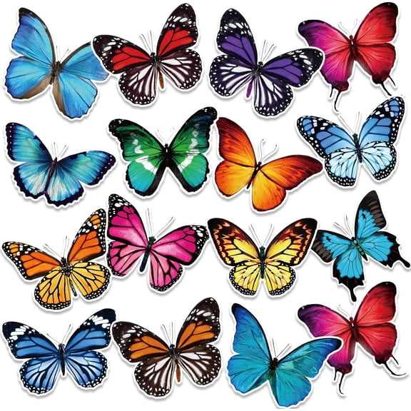 60 Pcs Butterfly Cutouts Spring Summer Bulletin Board Decorations Paper Butterflies for Science Classroom School Office Wall Birthday Party Decor