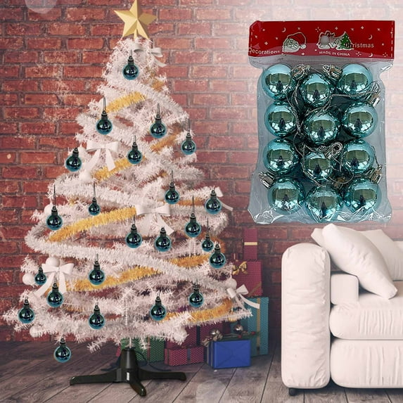 60 Pcs Christmas Bright Colored Ball,Xmas Electroplating Ball Gift Box Set,Christmas Tree Decoration Pendant,Christmas Ball Plated Ornaments Tree Collection for Wedding Decor