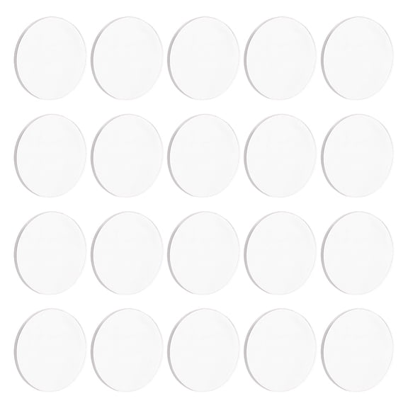 60 Pcs Clear Circles Acrylic Sheet 1.18" Circular Miniature Bases 2mm Thick Blanks Action Figure Display Base Round Acrylic Base DIY
