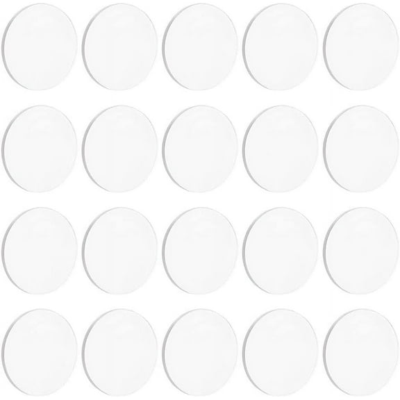60 Pcs Clear Circles Acrylic Sheet 1.18" Circular Miniature Bases 2mm Thick Blanks Action Figure Display Base Round Acrylic Base DIY