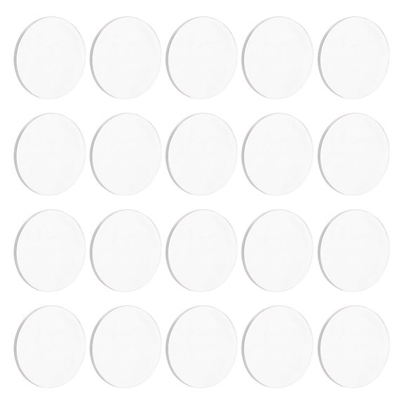 60 Pcs Clear Circles Acrylic Sheet 1.18" Circular Miniature Bases 2mm Thick Blanks Action Figure Display Base Round Acrylic Base