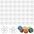 60 Pcs Clear Plastic Sewing Machine Bobbins, Bobbins for Brother Sewing