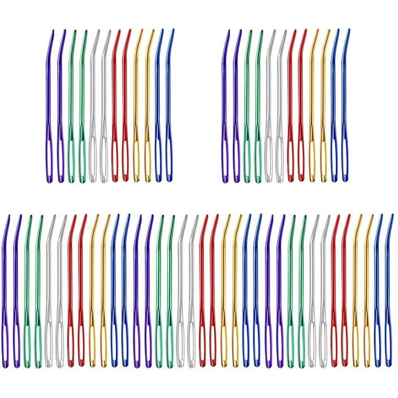 FONDOTIN 60 Pieces Assorted Color Darning Sewing Needles for Hand Stitching, Mending, and Fabric Repair