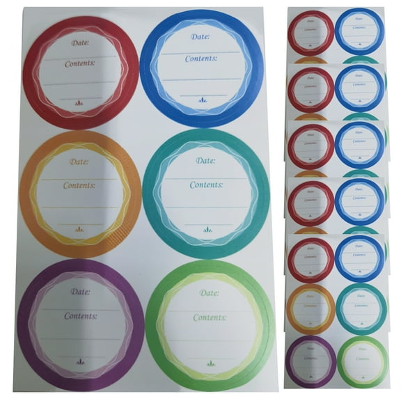 60 Pcs Date Label Sticker Food Labels Blank Tabs Labeling Stickers Bottle for Kitchen