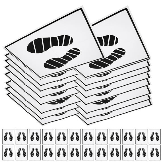 60 Pcs Disposable Car Floor Mat Paper (black and White) 60pcs Foot Mats for Vehicle Pad Fold Automobile Accessories