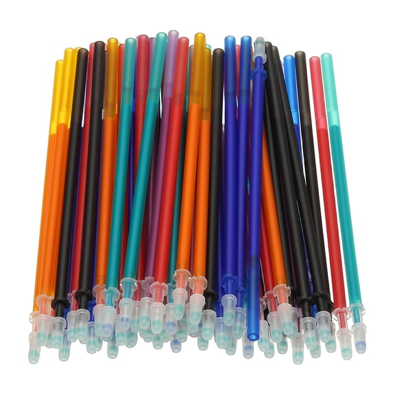 60 Pcs Erasable Gel Pens Refills, 0.5mm Heat Erasable Pens Refills for Fabric Disappearing Ink Fabric Marking Pen for Sewing Quilting Writing, Multicolor Ink
