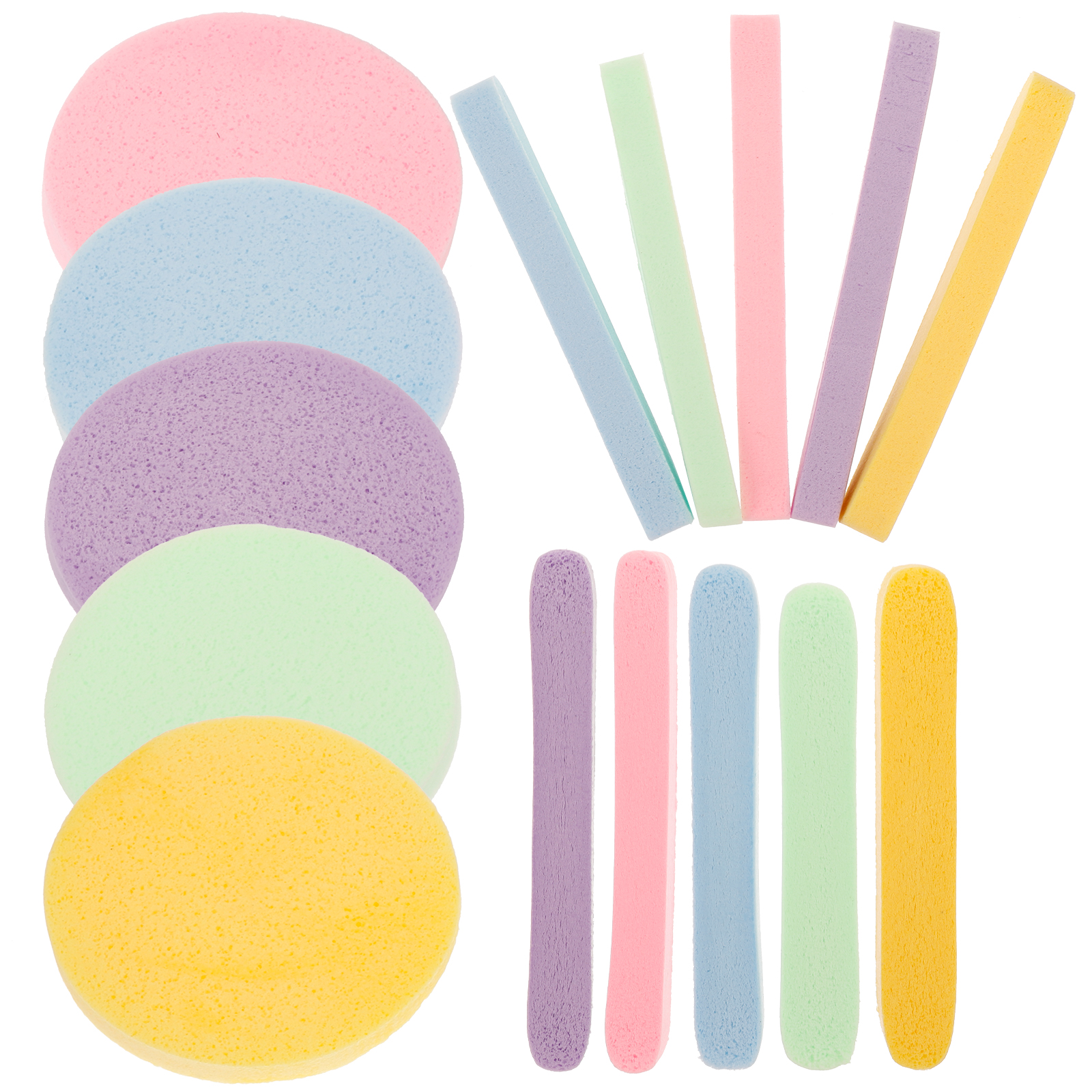 60 Pcs Face Wash and Soaking Water Sponge Sponges Makeup Facial