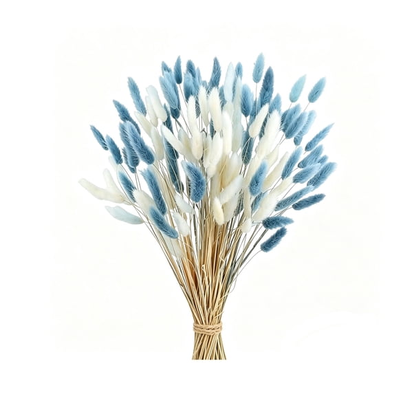 60 Pcs Fall Dried Flower Bouquet,17.72 Inch Natural Dried Pampas Grass Fall Flower Bouquets for Autumn Vase Filler | Fall Decorations Bunny Tail Grass for Table Wedding Decor