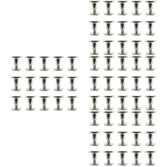 60 Pcs Flat Head Leather Screws Binding Screws Rivet Clothing Accessories Bookbinding Kit