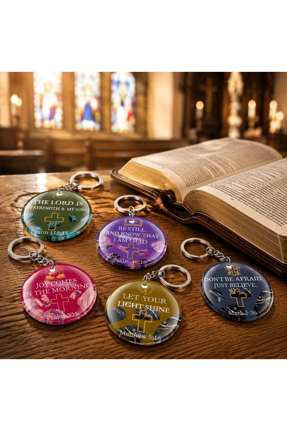 60 Pcs Floral Christian Acrylic Keychains Bible Verse Inspirational Scripture Keyrings Bulk Religious Gifts for Women Men Church Events Baptism Thanksgiving Party Favor Summer Gatherings