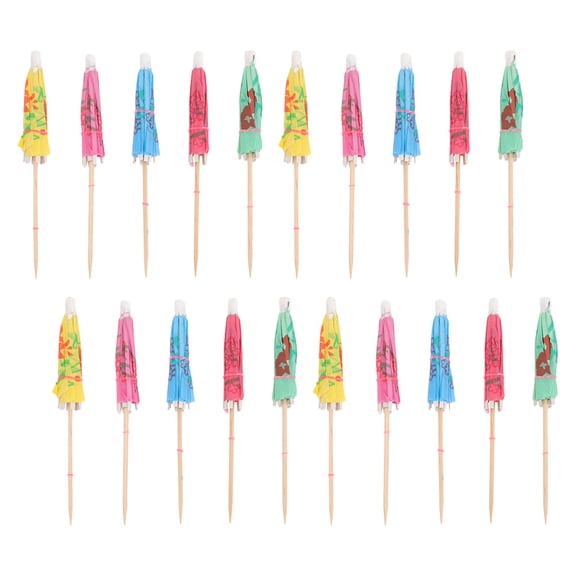 60 Pcs Fruit Design Toothpick Umbrella Picks for Cupcake Decoration, Party Accessories, Colorful Dessert Toppers