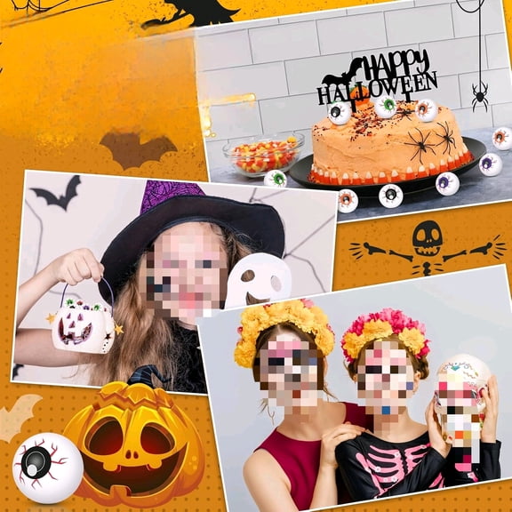 60 Pcs Halloween Eyeballs Plastic Scary Fake Eye Balls for Craft Realistic Tennis Eyeballs Horror Props Colored Tennis Ball for Adult Halloween Party Decoration$$Sport & Recreation Other