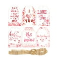 thumbnail image 1 of 60 Pcs Heart-shaped Ornaments Valentine's Day Gift Tags Bulk Set with Hemp Twine for DIY Greeting Cards Wedding Party SuppliesInch, 1 of 2