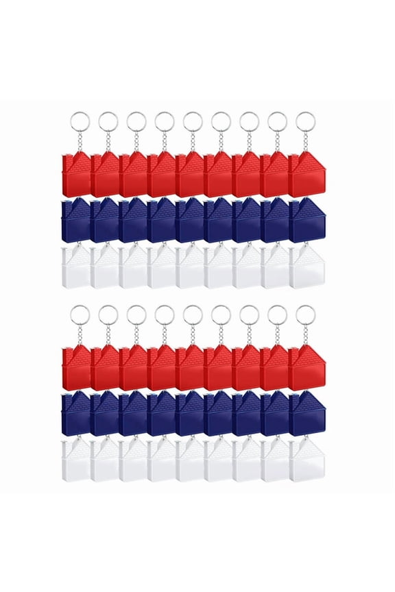 60 Pcs House Shape Tape Measure Keychains 1m/3ft Real Estate New House Gifts Closing Gifts for Home Buyer