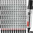 thumbnail image 1 of 60 Pcs Jumbo Permanent Markers Bulk 10mm Chisel Tip Black Thick Permanent Markers Set Waterproof Jumbo Marker for Industrial Use Work on Wood Metal Glass Window Car Glass Paint Pen, 1 of 6