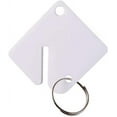 thumbnail image 1 of 60 Pcs Key Tags Blank Plastic Upgrade Round Split Ring Durable Key Identify Tags Bulk Key Tags for Key Cabinet 1.5 inches Square Shaped, 1 of 6