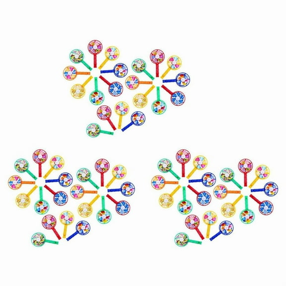 60 Pcs Kids Favors Bulk Toys Gift Kids Whistle Windmill Small Toy Carnival Prizes Birthday Gift