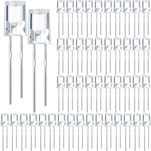 60 Pcs LED 3mm 3V 0.06W String Lights Replacement Bulbs Energy Efficient Light Bulb Outdoor String Light Connectable LED Bulbs for Festival Patio Garden Wedding (Cold White)