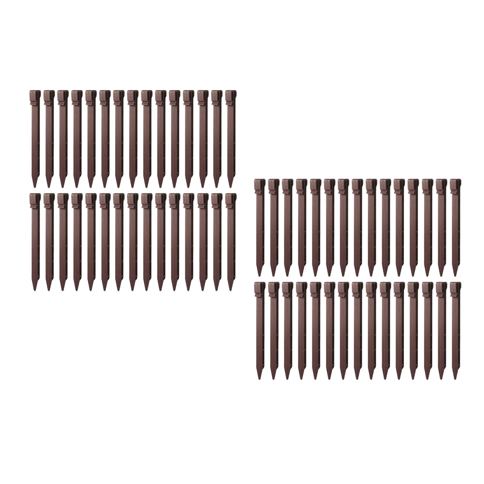 KALLORY Plastic Ground Stakes for Camping, Gardening, Outdoor Tents and Lawn Use - 60 Pieces