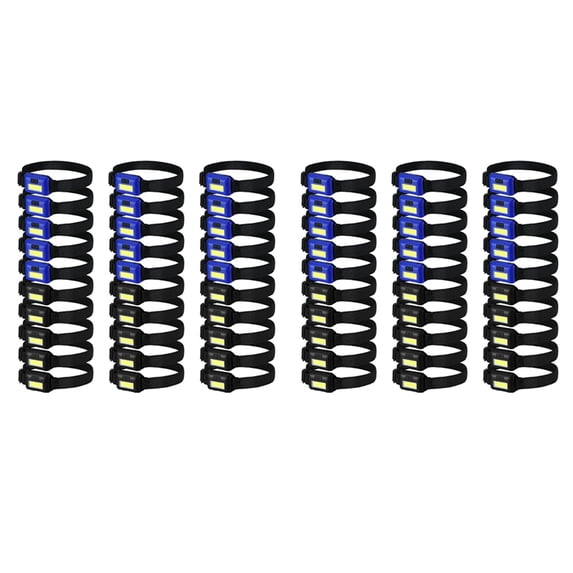60 Pcs Led Headlight Flashlight for Adults Kids Outdoor Flashlight Headlights with Adjustable Headband Waterproof