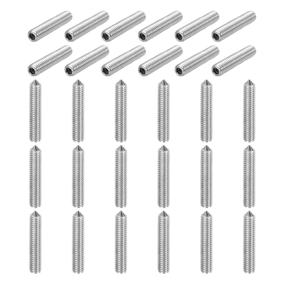 60 Pcs M3x16mm Set Screws, 304 Stainless Steel Cone Point Hex Socket Grub Screw