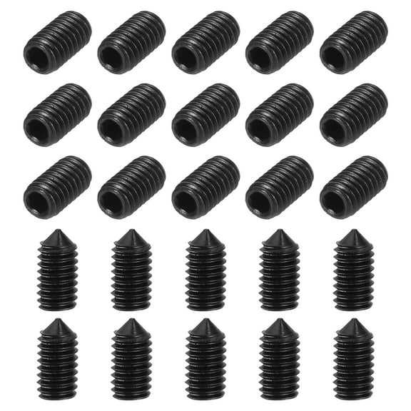 60 Pcs M3x8mm Set Screws, Carbon Steel Cone Point Hex Socket Grub Screw
