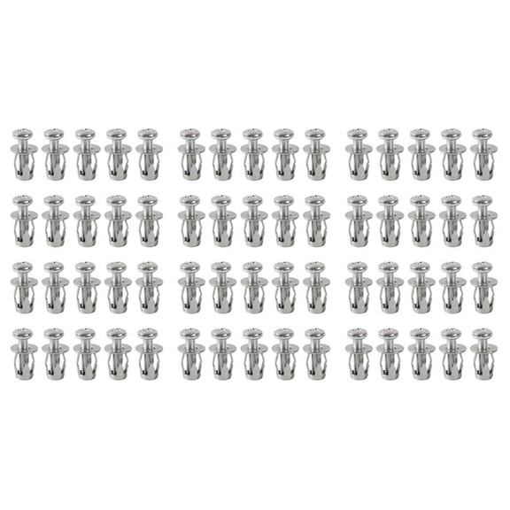 60 Pcs M5x25 Jack Nuts Car Metal Screw Petal Nuts with Screw for Hollow Wall Iron Skin