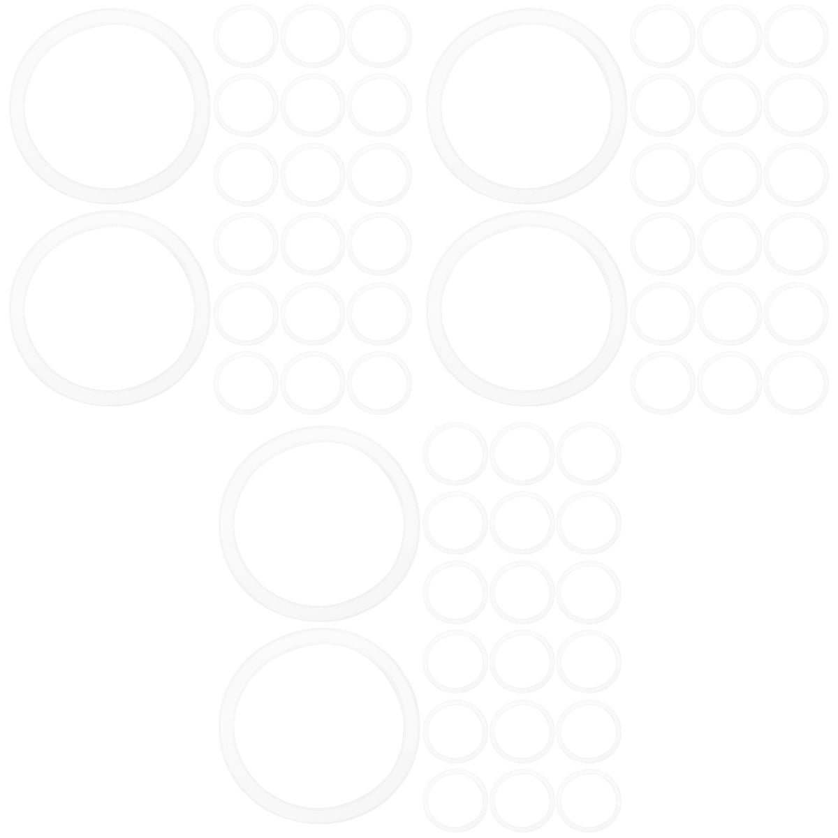 60 Pcs Mason Jar Seal Jars Silicone Gaskets for Wide Bottle Rings Ball