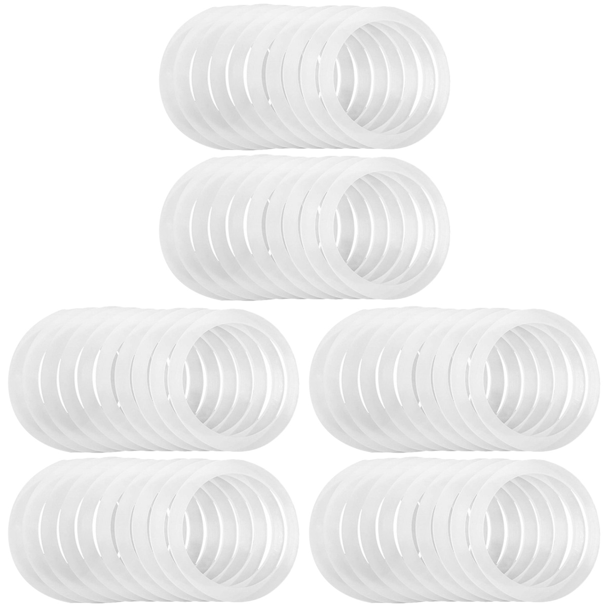 60 Pcs Mason Jar Silicone Gaskets Small Canning Jars 4 Oz with Lids and Bands Rings for