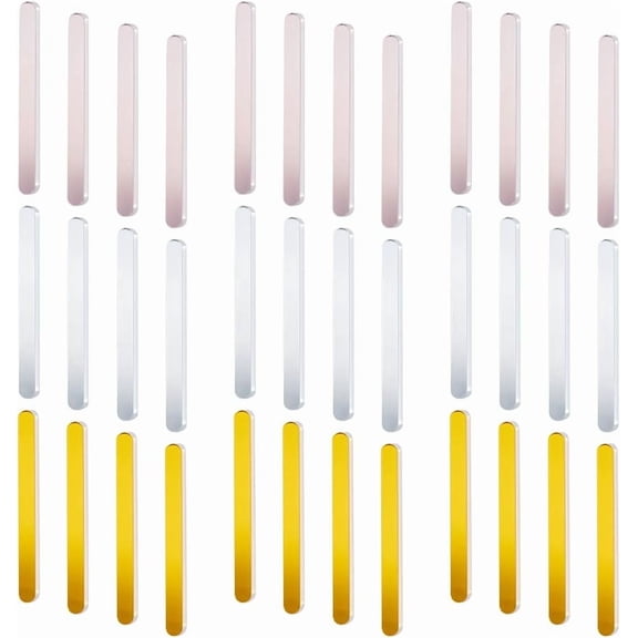 60 Pcs Mini Acrylic Popsicle Sticks 3 Colors Reusable Cakesicle Sticks Acrylic Crafts Sticks Mirror Ice Cream Sticks for DIY Craft Lollipop Candy Party Wedding Favor Gift 4.52Inch Mixed Color