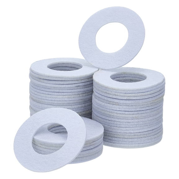 60 Pcs Mini Diffuser Refill Pads 2x0.08inch White Hollow Circle Essential Oil Wool Refill Pad Replacement Pads
