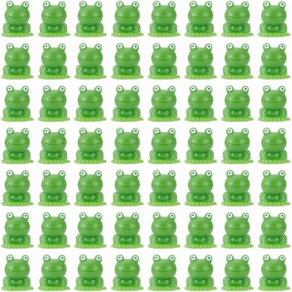 60 Pcs Mini Frogs Mini Animals Miniature Resin Frogs Cute Frogs Miniature Figurines Mini Frogs Moss Micro Landscape for Home Garden Party Frog Cake Topper Decorations 1box