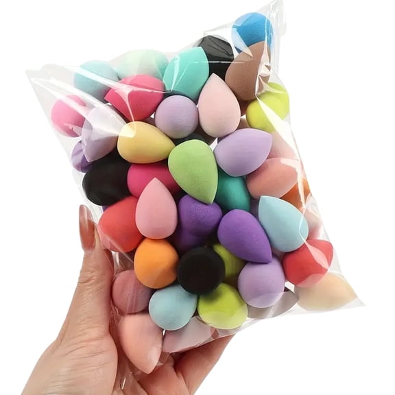 60 Pcs Mini Makeup Sponge Multi Colored Beauty Sponges Blender Professional Blender Sponges Super Soft Facial Makeup Tools for Foundation, Powder, Liquid