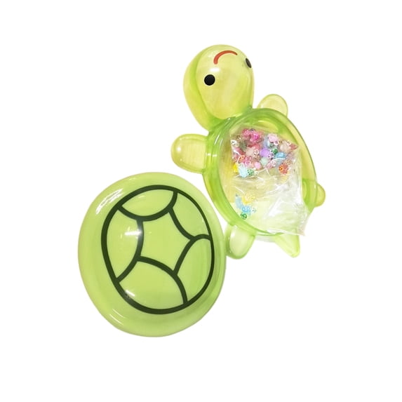 60 Pcs Mini Resin Turtle with 2 Pc Large Turtle Storage Box, Luminous Miniature Tiny Turtles to Hide Glow in The Dark for Fairy Garden Micro Landscaping Home Decor Crafts (Green)