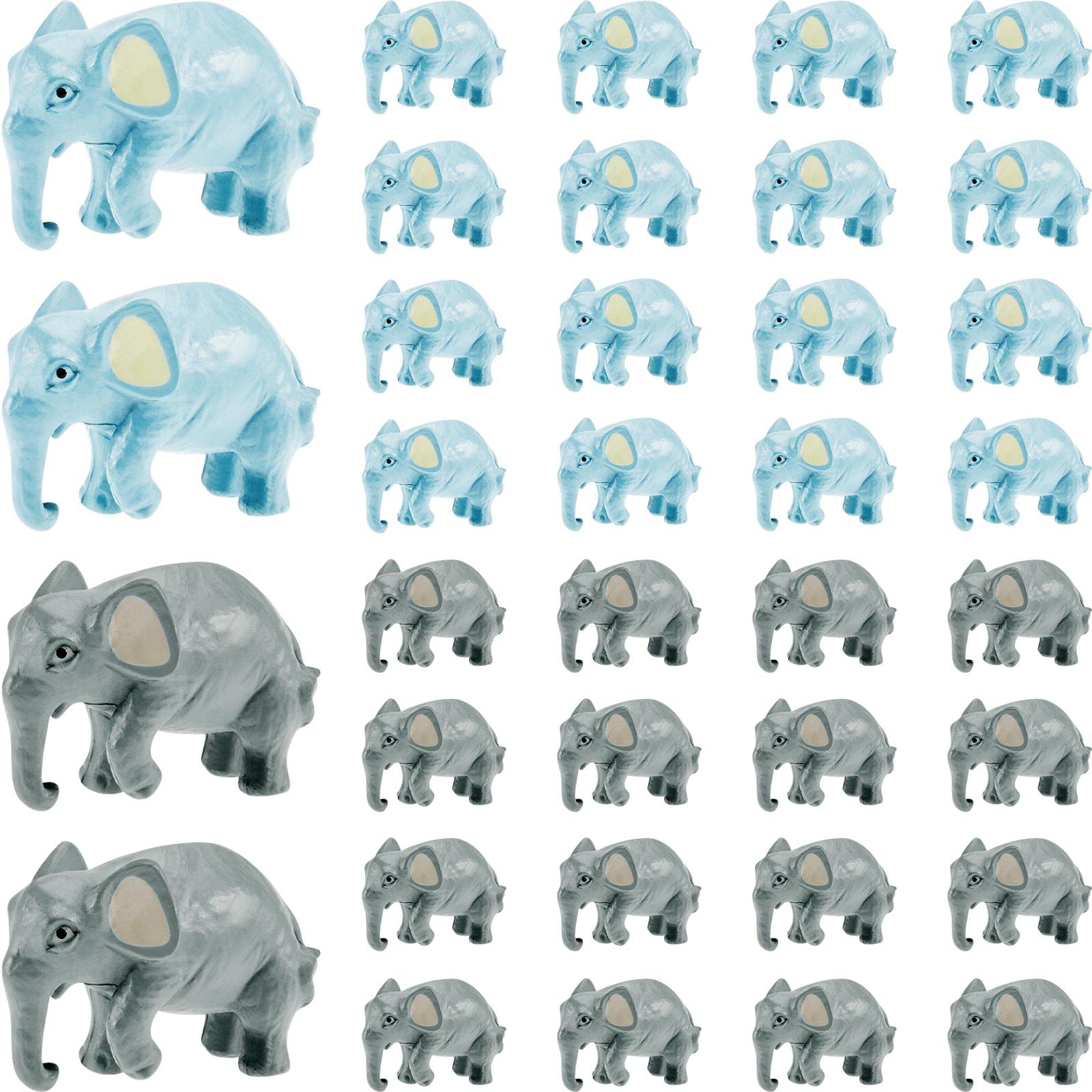 60 Pcs Miniature Elephant Figures Mini Resin Elephant Figures Elephant